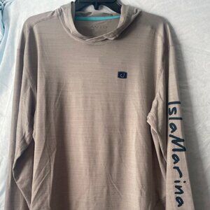 AVID Men's Gray Hooded long sleeve fishing shirt